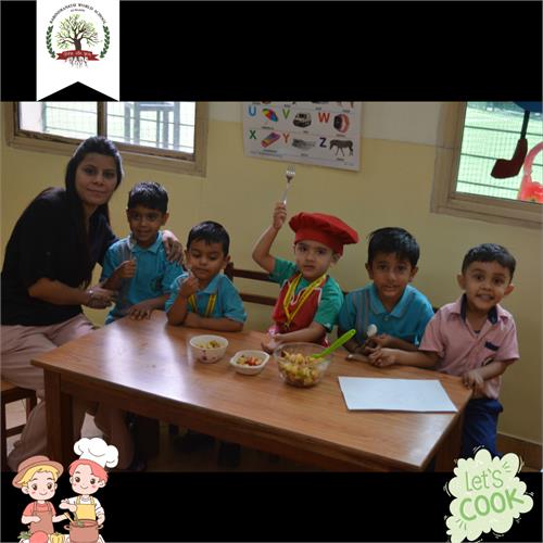 Today\'s Special: A Sprinkle of Joy! Flameless Cooking by Pre-Primary Students.